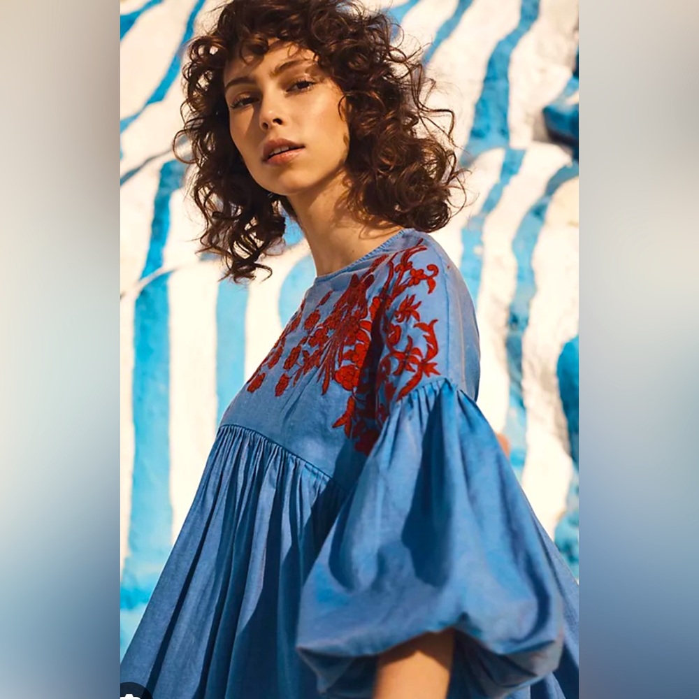 NWT Embroidered blouse Anthropologie